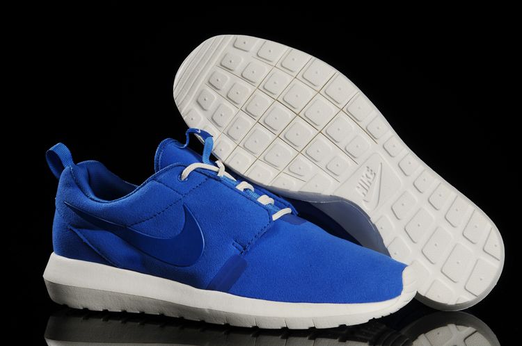Nike Rosherun Nm 3m Fur Whtie Bleu Nouvelles Chaussures